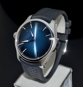 2020 H.Moser & Cie, 44mm Concept Destro Pioneer 3 Days Ref.3200-1203 One of 8pcs automatic Cosmic Blue Fume dial in Steel. F/set