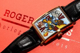 Roger Dubuis, 34mm "Muchmore, Enamel map of Europe" Ref.DBMM0145 auto Limited Edition of 28pcs in 18KPG 