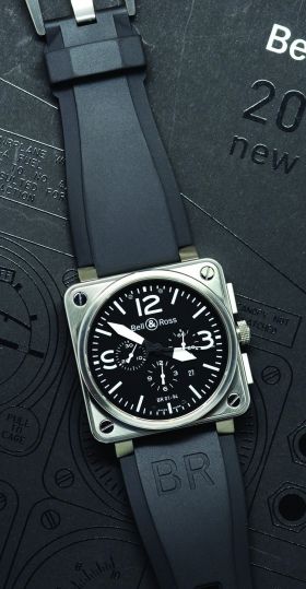 Bell & Ross, 46mm "Aviation BR01-94" auto/date Chronograph in Steel