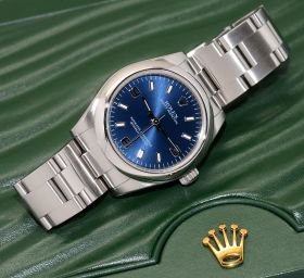 Rolex 31mm Oyster Perpetual Chronometer Blue "Explorer dial" Ref.177200 in Steel