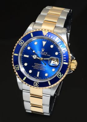 Rolex 40mm Oyster Perpetual Date "Submariner 300m" Chronometer Ref.16613 A series in 18KYG & Steel