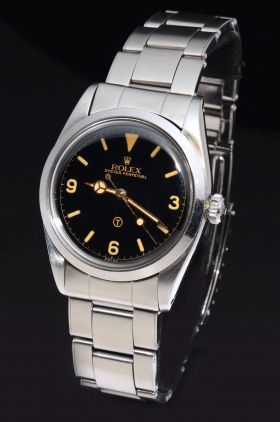 Rare Rolex C.1957 Oyster Perpetual Chronometer Ref.6610 "Explorer One" US Navy officer's automatic in Steel