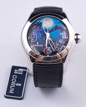 2008 Unused Corum 45mm Bubble Bat Collector series Ref.082.150.20 Yr2005 Limited Edition automatic date in Steel