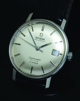 Omega 34mm Circa 1967 Seamaster DeVille retailed by Turler automatic date Ref.166.020 in Steel