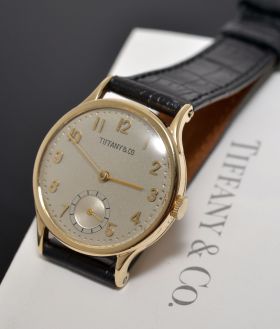 Tiffany & Co C.1943 30mm "Calatrava" by IWC manual winding Cal.83 in 14KYG