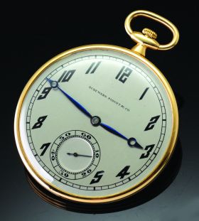 Audemars Piguet Circa 1918 43mm Ultra thin mechanical open face pocket watch in Platinum and 18KYG