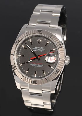 Rolex 36mm Oyster Perpetual "Datejust Turn-O-Graph" Ref.116264 Chronometer in 18KWG & Steel