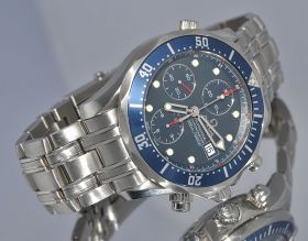 Omega, 42mm "Seamaster Professional Diver" 300m COSC Chronograph Ref.22258000 in steel