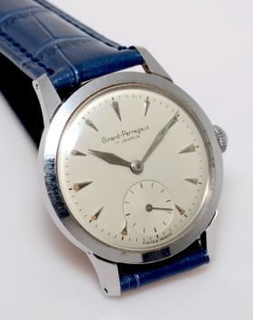 1950s Girard Perregaux, 34mm round vintage "Calatrava" manual winding with small seconds in Steel