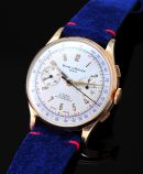 C.1950s Baume & Mercier 38mm Ref.97 Anti-magnetic manual winding Chronograph in 18KPG with orig boxes