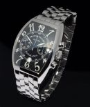 Franck Muller, 39x55mm Jumbo "Casablanca Chronograph" automatic date Ref.8885CCC DT in Steel with bracelet B&P