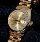 2009 Rolex Oyster Perpetual 26mm Lady's "Datejust" Chronometer Ref.179178 in 18KYG with luxury Diamonds dial B&P