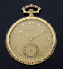 C.1926 Vacheron & Constantin Geneve-Suisse 44mm Art Deco Open face pocket watch with Breguet numerals in 18KYG & enamelling