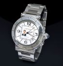 2008 Cartier 40mm Pasha XL Seatimer "President Bashar Al-Assad of Syria" Ref.W31080M7 automatic date in Steel. Boxes
