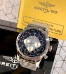 Breitling 46mm AB0510 Transocean Chronograph Unitime auto date worldtime in Steel. Boxes