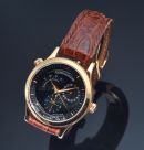 2001 Jaeger LeCoultre, 38mm "Master Geographic" Ref.Q142.240.927 auto date power reserve & worldtime in 18KPG. B&P