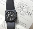 2022 New Bell & Ross, 42mm "Aviation BR03-94" automatic date Chronograph in Matt Black Ceramic