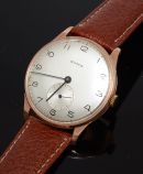 C.1940s Cyma 33mm Ref.10 manual winding small seconds in 9KPG with box