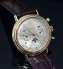 C.1980s Tourneau 39mm Chronomaster by Waldan with Movado El Primero 3019 automatic in 14KYG