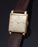 C.1939 Vacheron Constantin Ref.5 Rectangular Tank with fancy corrugated case band and manual winding in 18KPG