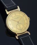 C.1941 International Watch Co 35mm Rare 3pc round case manual winding Cal.83 Flexible Lugs in 14KYG