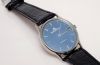 C.1980s vintage Jaeger LeCoultre Oval automatic date blue dial in Steel