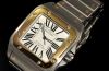 Cartier, gents 38mm "Santos 100" automatic Ref.W200728G in Halfgold with bracelet