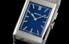 Jaeger LeCoultre, "Grande Reverso Ultra Thin Duoface Bleu" Boutique model Special Edition Ref.378858J in Steel