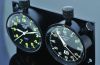 Heuer vintage Monte Carlo rally twin set clock & RAF stopwatch 6B/520 9604 with 8 Days Master Time in black PVD over brass