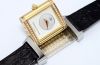 Jaeger LeCoultre, lady's "Reverso Duetto" Ref.266.5.44 in 18KYG & Steel with diamonds