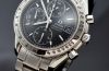 Omega, 39mm Ref.35135000 "Speedmaster Date" automatic Chronograph black dial in Steel
