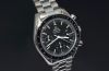 2008 Omega 39mm Speedmaster automatic Chronograph Ref.35395000 Black dial Sapphire crystal in Steel. Full set