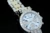 Harry Winston Lady's 32mm Premier Chronograph 200UCQ32W MOP dial in 18KWG with diamonds