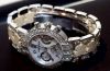 Harry Winston Lady's 32mm Premier Chronograph 200UCQ32W MOP dial in 18KWG with diamonds