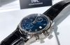 *NEW* IWC, 42mm Portugieser Chronograph Classic Ref.390303 automatic date Blue dial in Steel