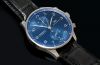 *NEW* IWC, 41mm "Portuguese Chronograph" Ref.3714-91 automatic Sunray Blue dial rhodiumed hands in Steel