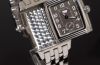 Jaeger LeCoultre, lady's "Reverso Grand Sport GMT" double faces Ref.Q2968120 Day-night Power-reserve in Steel with Diamonds