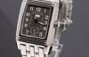 Jaeger LeCoultre, lady's "Reverso Grand Sport GMT" double faces Ref.Q2968120 Day-night Power-reserve in Steel with Diamonds