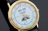 Blancpain, 34mm Villeret Quantieme 6595 full Calendar with moonphase automatic in 18KYG with diamonds & Pearl dial