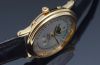 Blancpain, 34mm Villeret Quantieme 6595 full Calendar with moonphase automatic in 18KYG with diamonds & Pearl dial