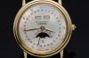 Blancpain, 34mm Villeret Quantieme 6595 full Calendar with moonphase automatic in 18KYG with diamonds & Pearl dial