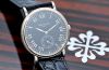 Patek Philippe, 33mm Ref.5022G "Calatrava" with rare Black guilloché Hobnail dial small seconds & stepped bezel in 18KWG