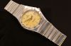 Omega 27.5mm Lady's Constellation Ref.1292.30.00 Diamonds dial with automatic Date in 18KYG & Steel