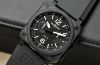 2022 New Bell & Ross, 42mm "Aviation BR03-94" automatic date Chronograph in Matt Black Ceramic