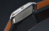 C.1970s Jaeger LeCoultre, rare Ref.9037 large rectangular with engraved bezel and Blue dial manual winding in Silver 0.800 case