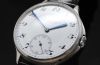 C.1923 IWC 46mm Portuguese style wristwatch with Savonette Cal.53 movement & White enamel dial in Aluminium re-case