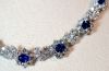 A magnificent vintage Mappin & Webb necklace with 20cts of Diamonds and 11cts of Blue sapphires set in Platinum