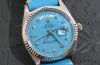 C.1967 Rolex 36mm Ref.1803 Oyster Perpetual "Day-Date" Chronometer Stella Turquoise Dial Tiffany Blue Diamonds in 18KWG