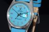 C.1967 Rolex 36mm Ref.1803 Oyster Perpetual "Day-Date" Chronometer Stella Turquoise Dial Tiffany Blue Diamonds in 18KWG