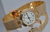 C.1990s Cartier, 25.5mm lady's "Vendome" quartz with date in solid 18K Tri-gold with bracelet. Box